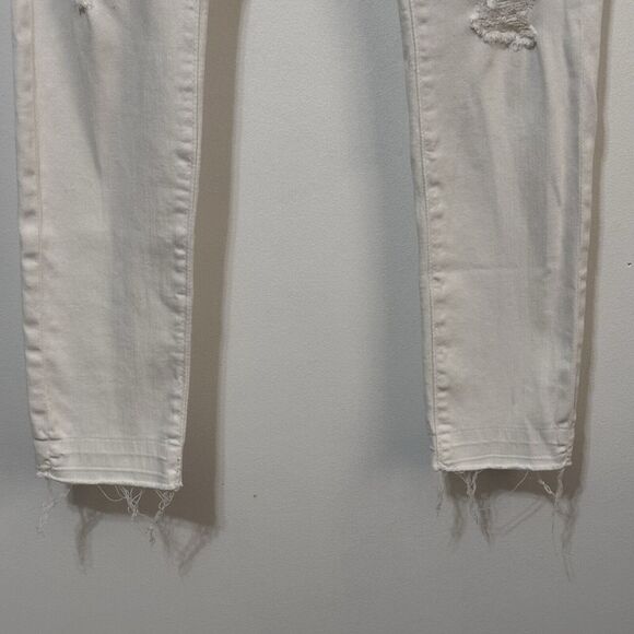 Adriano Goldschmied AG The Legging Ankle White Distressed Skinny Jeans 26R Mid - Picture 2 of 10